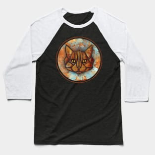 Metal Cat Mask Baseball T-Shirt